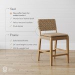 Mid-Century Modern Leather Bar Stool - 24