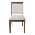Neutral Textured Upholstered Dining Chairs - Set of 2