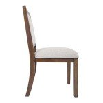 Neutral Textured Upholstered Dining Chairs - Set of 2