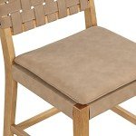 Mid-Century Modern Leather Bar Stool - 24