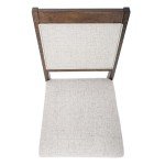 Neutral Textured Upholstered Dining Chairs - Set of 2