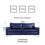Blue Abstract Floral Canvas Art - 3 Panels