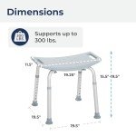 Adjustable Shower Stool with Suction Feet