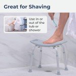 Adjustable Shower Stool with Suction Feet