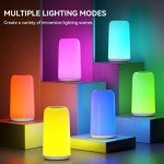 Sleek RGB Dimmable Bedside Table Lamp