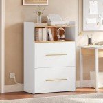YITAHOME 2-Drawer File Cabinet with Charging Station