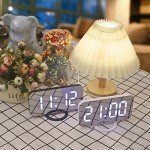 Mirrored LED Alarm Clock with USB Charger