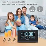 Smart Alarm Clock with Battery Backup and USB Port