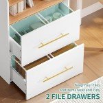 YITAHOME 2-Drawer File Cabinet with Charging Station