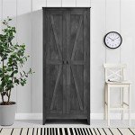 Farmington 31.5" Rustic Gray Storage Cabinet
