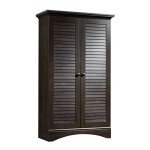 Sauder Harbor View Tall Pantry Cabinet in Antiqued Finish
