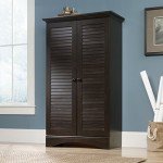 Sauder Harbor View Tall Pantry Cabinet in Antiqued Finish