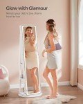 Standing LED Mirror Jewelry Cabinet with Storage