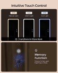 Standing LED Mirror Jewelry Cabinet with Storage