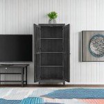 Farmington 31.5" Rustic Gray Storage Cabinet