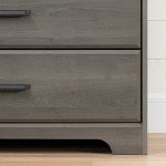 Gray Maple 2-Door Armoire with Drawers