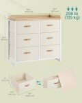 Beige 6-Drawer Dresser for Kids Room
