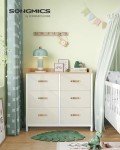 Beige 6-Drawer Dresser for Kids Room