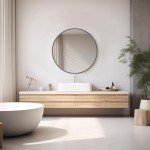 Stylish 20-Inch Black Round Wall Mirror