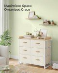 Beige 6-Drawer Dresser for Kids Room