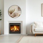 Stylish 20-Inch Black Round Wall Mirror