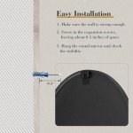 Stylish 20-Inch Black Round Wall Mirror