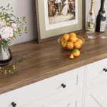 55" Modern Farmhouse Buffet Cabinet with Barn Doors