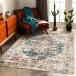 Champlant Retro Washable 3'x5' Area Rug