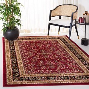 Lyndhurst 6' x 9' Red & Black Area Rug