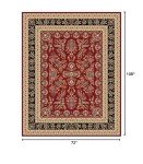 Lyndhurst 6' x 9' Red & Black Area Rug