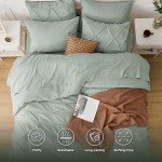 Sage Green Queen Comforter Set – 7 Pieces