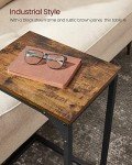 VASAGLE C-Shaped Side Table for Living Room