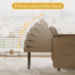 Versatile Velvet Sofa Bed Chair with USB Ports