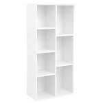 7-Shelf Bookcase and Cube Organizer in White
