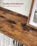 VASAGLE 5-Tier Industrial Bookshelf in Rustic Brown