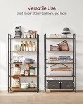 VASAGLE 5-Tier Industrial Bookshelf in Rustic Brown