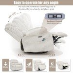 Power Swivel Rocker Recliner Chair with Massage