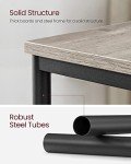 VASAGLE Tall Side Table in Greige and Black