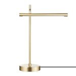 Matte Brass 15" LED Desk Lamp with Dimmer