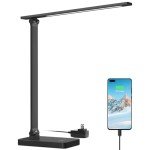Dimmable LED Desk Lamp with USB Charging Port
