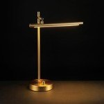 Matte Brass 15" LED Desk Lamp with Dimmer