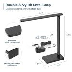 Dimmable LED Desk Lamp with USB Charging Port