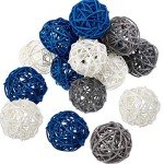 15-Piece Decorative Rattan Ball Vase Filler Set