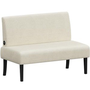 Yaheetech Armless Mini Sofa Loveseat for Small Spaces