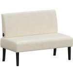 Yaheetech Armless Mini Sofa Loveseat for Small Spaces