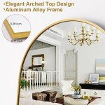 Gold Arched Full Length Leaning Mirror 64"x21