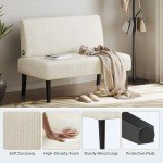 Yaheetech Armless Mini Sofa Loveseat for Small Spaces