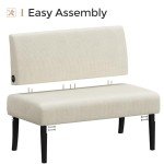 Yaheetech Armless Mini Sofa Loveseat for Small Spaces