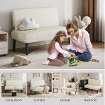 Yaheetech Armless Mini Sofa Loveseat for Small Spaces