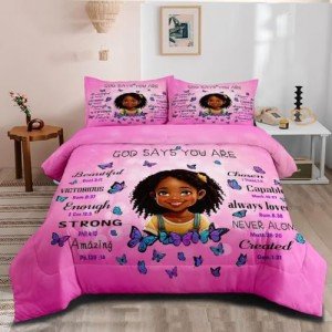 Black Girl Magic Comforter Set for Kids & Teens